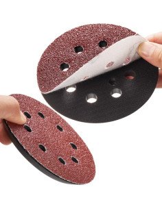 50 Units – 150mm Punched Sanding Discs | Orbital Sander Pads 60, 80, 100, 120