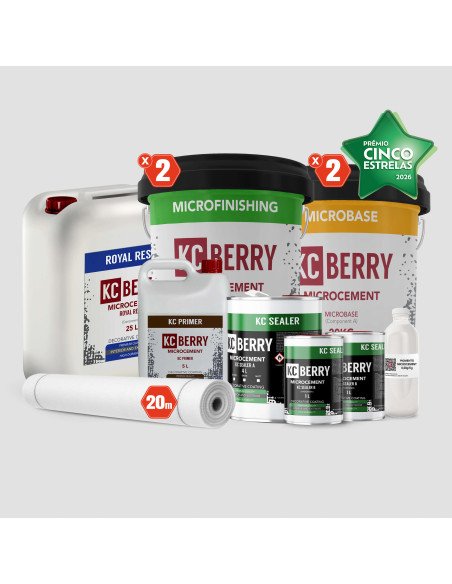 KCberry Microcement Kit 20m² – Complete Set for Professional Finishes
