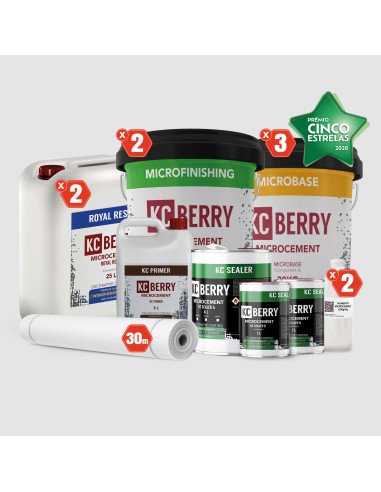 KCberry Microcement Kit 30m² – Complete Set for Professional Finishes