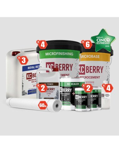 KCberry Microcement Kit 60m² – Complete Set for Professional Finishes